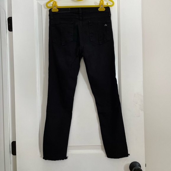 rag & bone | black high-rise skinny ankle jeans | size 27 (hemmed) - Picture 2 of 4